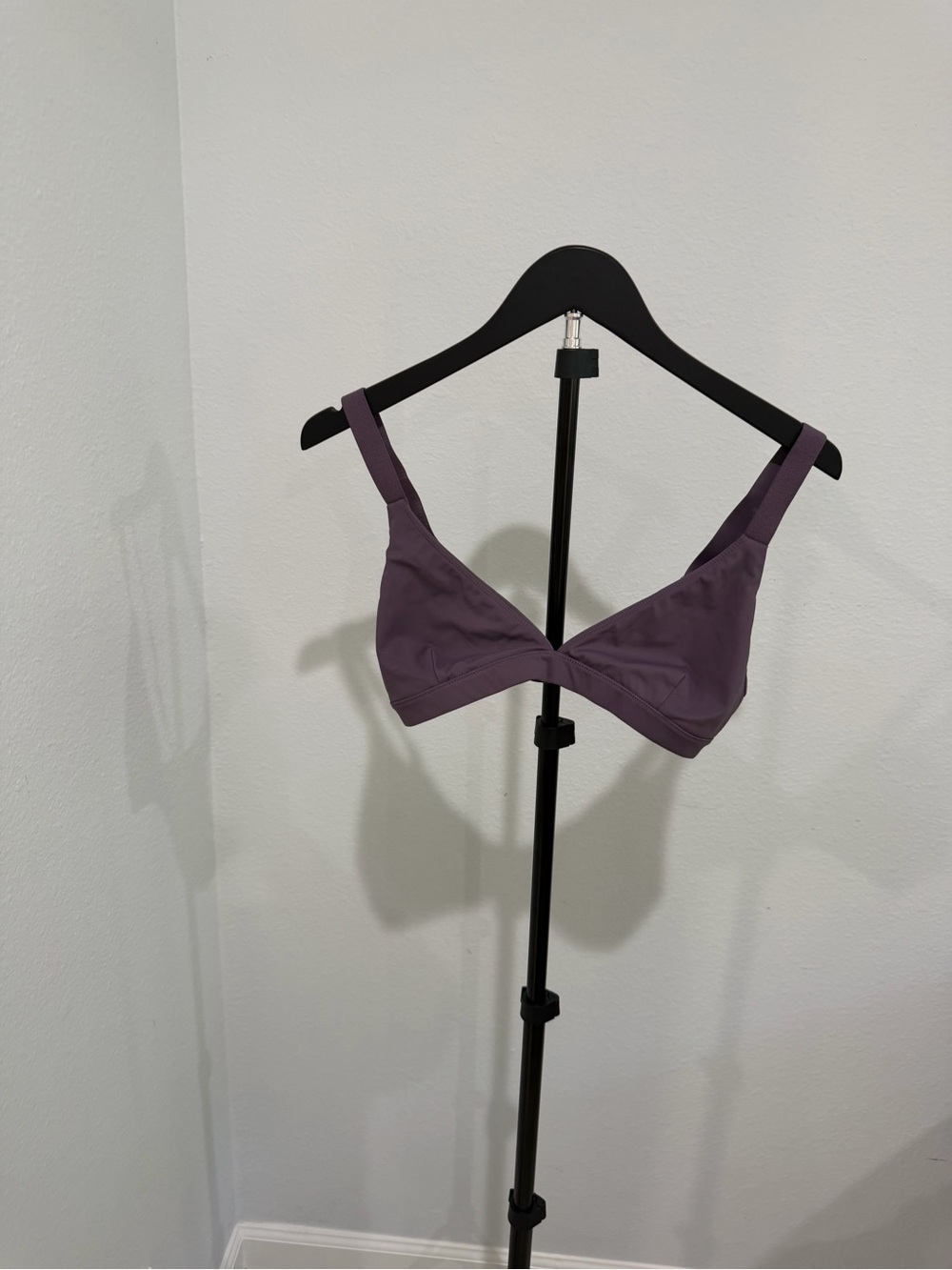 Soft Stretch Triangle Bralette in Plum